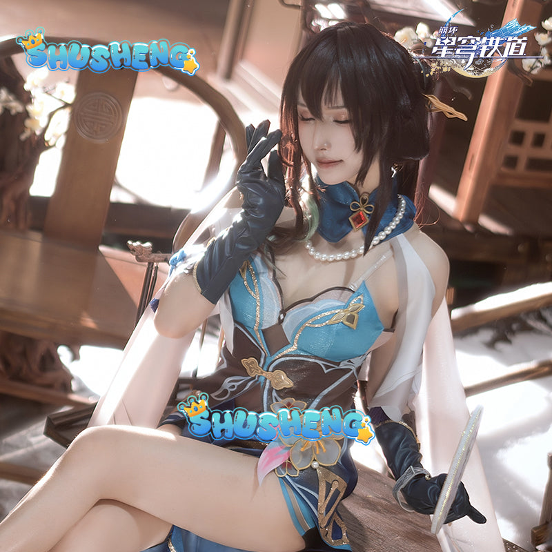 Ruan Mei Cosplay Game Honkai Star Rail Costume Ruan Mei Party Cos Dress Wig Suit Cosplay Costumes for Halloween Carnival Part