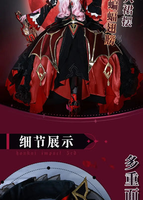 Game Honkai Impact 3 Theresa Apocalypse Cosplay Under the Moon Oath Costume Halloween Carnival Gothic Dress Sweet Lolita Uniform