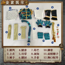 Shusheng-N Game Identity Ⅴ Naib Subedar Mercenary Cosplay Costume Halloween New Fashion Coat Pants Props Wig Men Women Uniform Set S-XXL