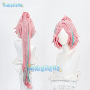 Rappa Cosplay Wig Game Honkai: Star Rail Synthetic pink Hair Heat Resistant Halloween Role Play Party