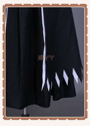 Anime Bleach Kurosaki Ichigo Cosplay Costume Japanese Manga Cosplay Black and White Outfit Halloween Role Play Uniform for Men