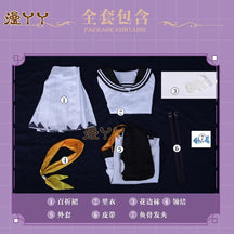 Anime Vtuber Cosplay Petra Gurin Outfit Jumpsuit Coat Pleated Skirt Fishbone Clip Suit Wig Role Play Halloween Party Costume