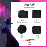 kpop cosplay Huntrix KPop Demon Hunters Sajaboys Cosplay Handsome Uniform Jinu Vampire Goth Punk Long Coat Korea Idol Halloween Suit
