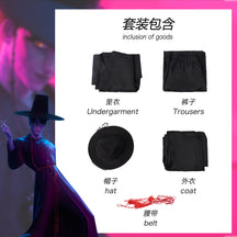 kpop cosplay Huntrix KPop Demon Hunters Sajaboys Cosplay Handsome Uniform Jinu Vampire Goth Punk Long Coat Korea Idol Halloween Suit