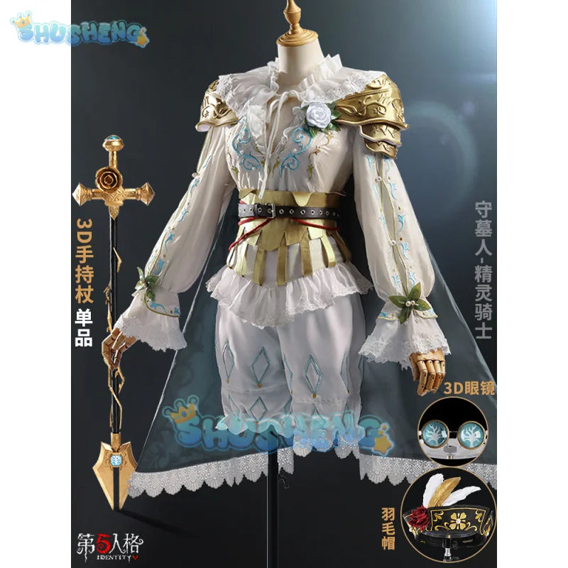 Identity V Andrew Kreiss Grave Keeper Fashion Game Suit Gothic Cosplay Costume Halloween Party Role Play Outfit S-XXL