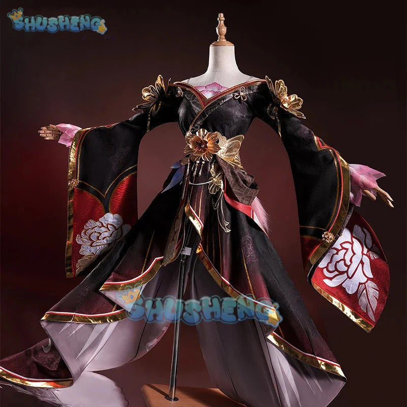 Honkai star rail fugue cosplay dress ingyun pajamas tail hairpins Xianzhou Luofu Halloween party prop Shusheng