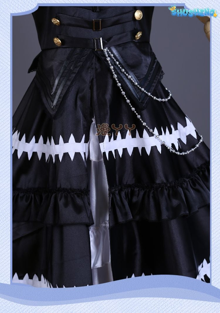 Kurumi Tokisaki Cosplay Costume Anime Date A Live Worst Spirit Dress Maid Uniform Headband Eye Patch Gloves Halloween