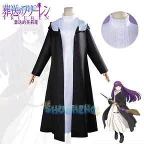 Fern Cosplay Costume include Cloak Coat Dress Headwear For Halloween Comic Con Fern Outfits