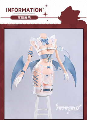 Shusheng-R Succubus Cosplay Costume Maid Dress Sexy Lovely Uniform Halloween Party Role Play Outfit Women