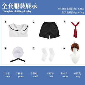 Anime Magic Card Captor Cardcaptor Li Syaoran Cosplay Costume Wig Summer JK School Uniform Shirt Woman Lovely Campus Suit