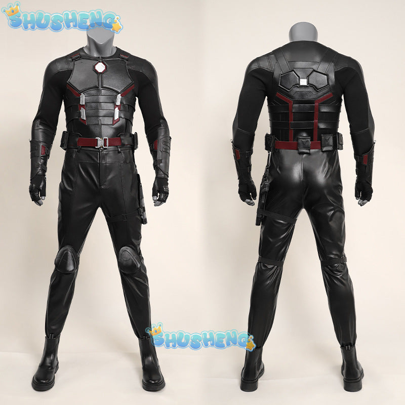 Adult Men Blade Cosplay Costume Black Outfits Gloves Jacket Pants Disguise Movie Death Cosplay Pool Halloween Carnival Suit