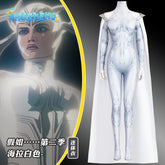 New What If Cosplay Hel Hela Cosplay Costume White Jumpsuit Cloak To Choose Custom Made