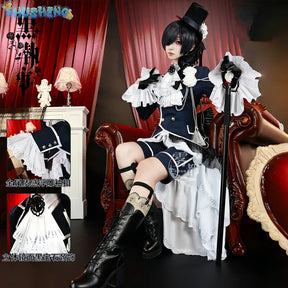 Ciel Phantomhive Dress Cosplay Costume Black Butler Anime Women Fashion Uniform Role Play Clothing Halloween Carnival Suit 2024