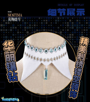 Game Arknights Phantom Music Mostima Cosplay Costume Vintage Evening Dress Long Dress Anime Disguise for Adult
