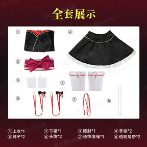 New Unbreakable Machine-Doll Yaya cosplay costume Halloween Party Sweet Woman Kimono Dress Headwear Socks Props Wig Uniform Set