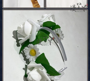 Anime Frieren: Beyond Journey's End Cosplay Costume White Flower Skirt Princess Dress Woman Sexy Masked Ball Party Suit
