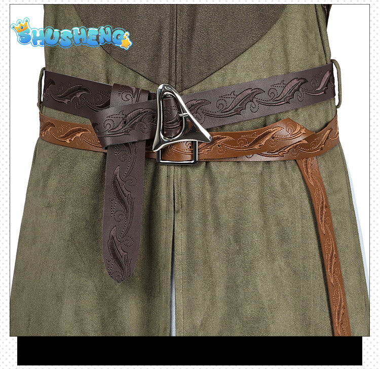 Legolas Cosplay Costume Adult Mens Elf Prince Leather Battle Suit Outfit Full Set Halloween Party Outfits Hand Made Any Size