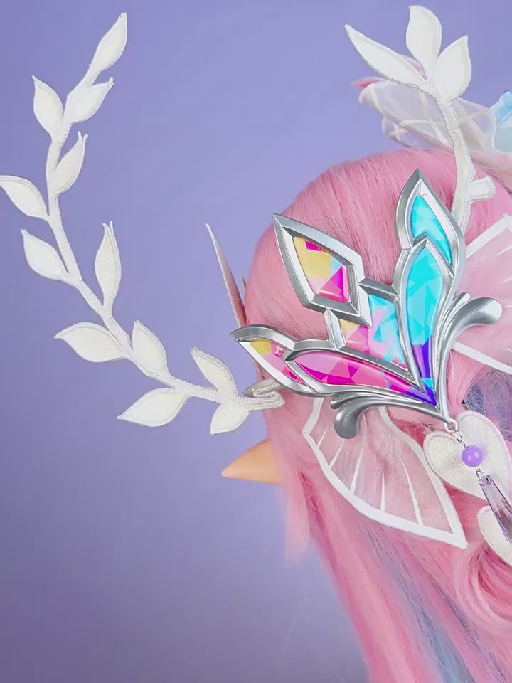 Shusheng-R Honkai: Star Rail Cyrene Women Elegant Dress Uniform Cosplay Costume Headwear props Halloween Party Role Play Outfit